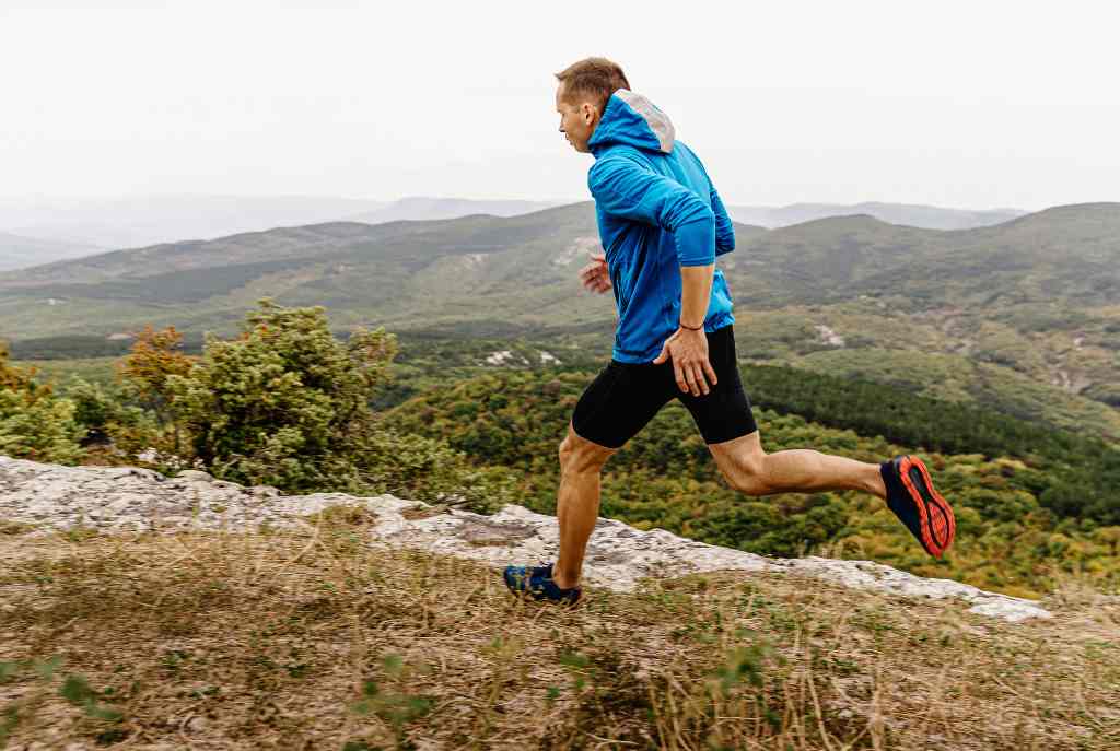 running through beautiful scenery